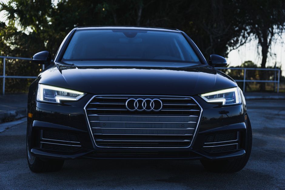 Sedan car front view - Business car insurance in South Africa
